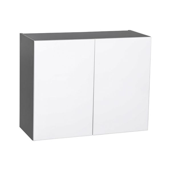 30" x 24" x 24" Refrigerator Wall Cabinet-Double Door-with White Gloss door