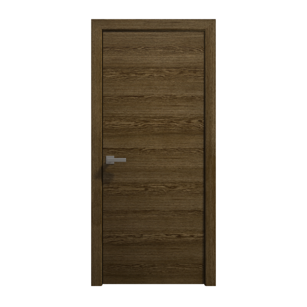 Interior Solid French Door 36 x 96 inches | Ego 5000 Marble Oak | Single Regular Panel Frame Handle | Bathroom Bedroom Modern Doors