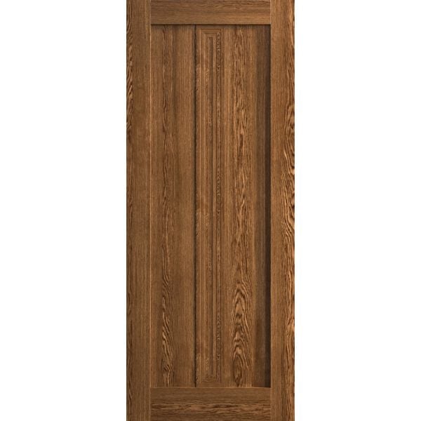 Slab Door Panel 42 x 80 inches | Ego 5006 Cognac Oak | Wood Veneer Doors | Pocket Closet Sliding Barn