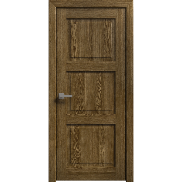Interior Solid French Door 18 x 80 inches | Ego 5010 Marble Oak | Single Regular Panel Frame Handle | Bathroom Bedroom Modern Doors