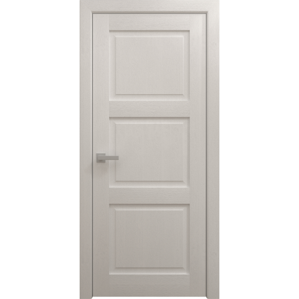 Interior Solid French Door 18 x 80 inches | Ego 5010 Painted White Oak | Single Regular Panel Frame Handle | Bathroom Bedroom Modern Doors