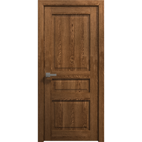 Interior Solid French Door 18 x 80 inches | Ego 5012 Cognac Oak | Single Regular Panel Frame Handle | Bathroom Bedroom Modern Doors