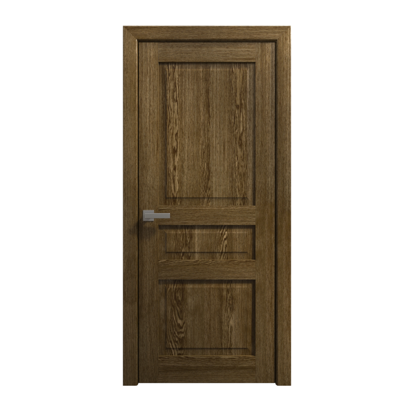 Interior Solid French Door 18 x 80 inches | Ego 5012 Marble Oak | Single Regular Panel Frame Handle | Bathroom Bedroom Modern Doors