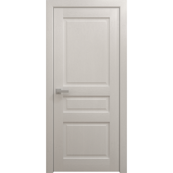 Interior Solid French Door 18 x 80 inches | Ego 5012 Painted White Oak | Single Regular Panel Frame Handle | Bathroom Bedroom Modern Doors