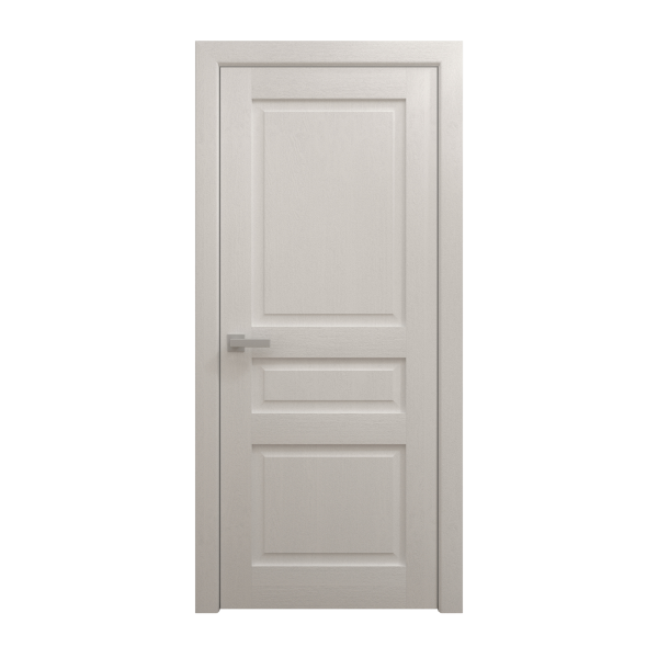 Interior Solid French Door 18 x 80 inches | Ego 5012 Painted White Oak | Single Regular Panel Frame Handle | Bathroom Bedroom Modern Doors