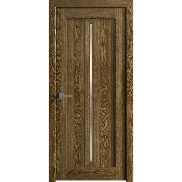 Interior Solid French Door 18 x 80 inches | Ego 5014 Marble Oak | Single Regular Panel Frame Handle | Bathroom Bedroom Modern Doors