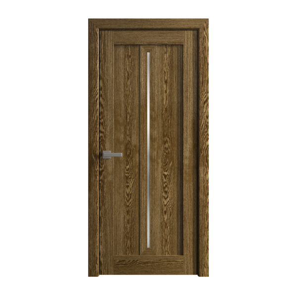 Interior Solid French Door 42 x 96 inches | Ego 5014 Marble Oak | Single Regular Panel Frame Handle | Bathroom Bedroom Modern Doors