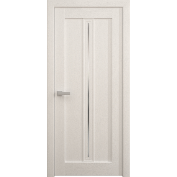 Interior Solid French Door 18 x 80 inches | Ego 5014 Painted White Oak | Single Regular Panel Frame Handle | Bathroom Bedroom Modern Doors