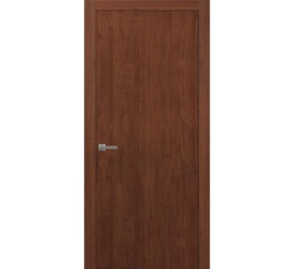 Modern Solid Interior Door with Handle | Planum 0010 Walnut Modena 30" x 80"| Single Regural Panel Frame Trims | Bathroom Bedroom Sturdy Doors