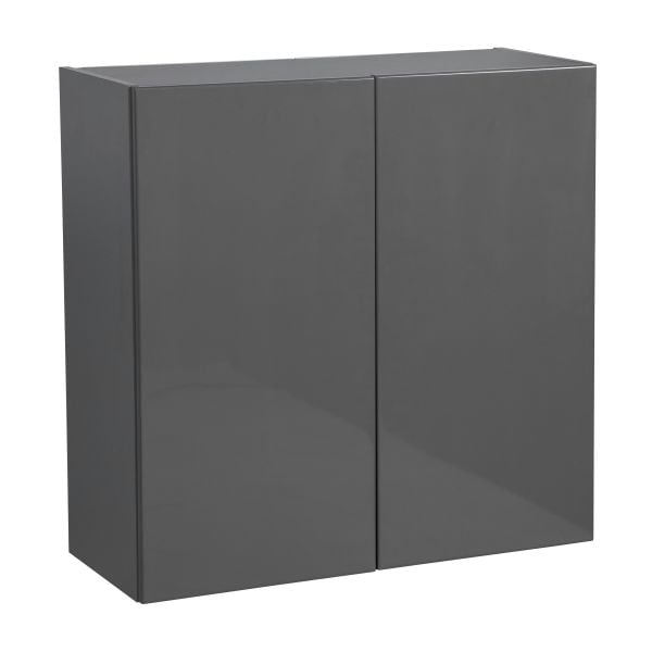 33" x 30" Wall Cabinet-Double Door-with Grey Gloss door