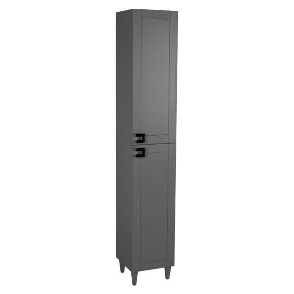 Side Vanity Cabinet WOODMIX Collection Grey Matte Color 12 inch