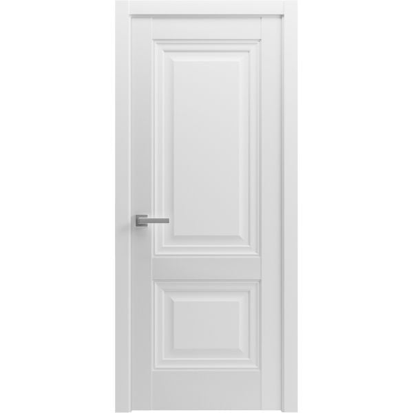 Pantry Kitchen Lite Door with Hardware | Lucia 8831 White Silk with | Single Panel Frame Trims | Bathroom Bedroom Sturdy Doors