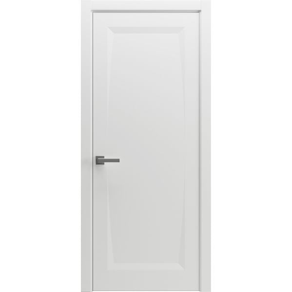 Modern Wood Interior Door with Hardware | Majestic 9025 White Matte | Single Panel Frame Trims | Bathroom Bedroom Sturdy Doors - 16" x 78"
