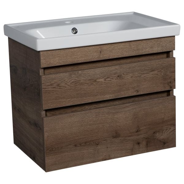 Modern Wall-Mounted Bathroom Vanity with Washbasin | Niagara Rosewood Collection | Non-Toxic Fire-Resistant MDF-32"