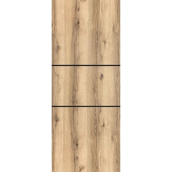 Slab Barn Door Panel | Planum 0014 Oak | Sturdy Finished Flush Modern Doors | Pocket Closet Sliding-18" x 80"