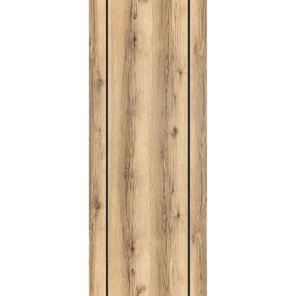 Slab Barn Door Panel | Planum 0017 Oak | Sturdy Finished Flush Modern Doors | Pocket Closet Sliding-18" x 80"