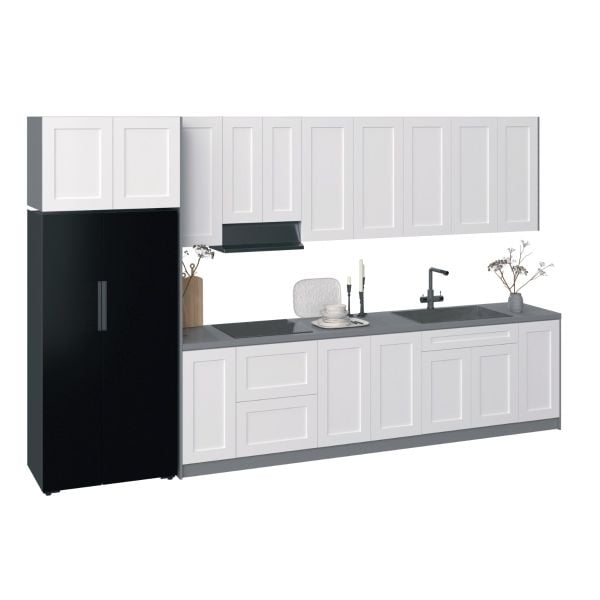 Kitchen Timeless Collection White Matte Color Base Size 13Ft Wide
