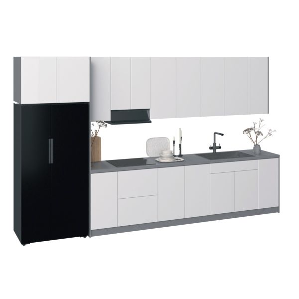 Kitchen Timeless Collection White Gloss Color Base Size 13Ft Wide
