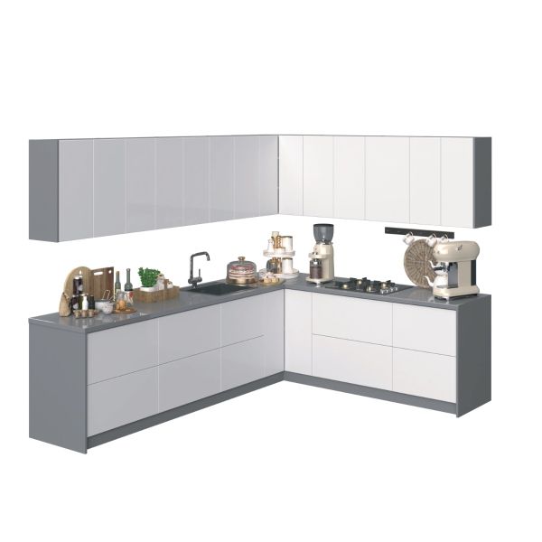 Kitchen Culinary Collection White Gloss Color Base Size 10Ft Wide