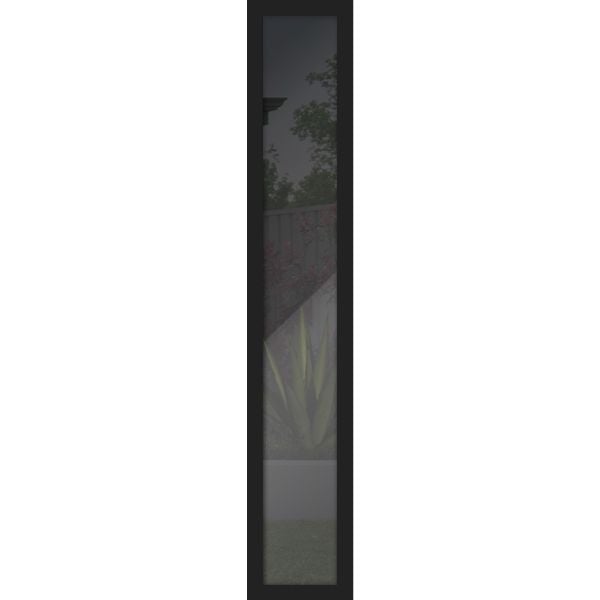 Metal Side Lite for Entry Door Black-14" x 82"