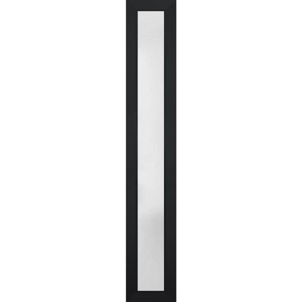 Metal-Plastic Side Lite for Entry Door Black-12" x 82"