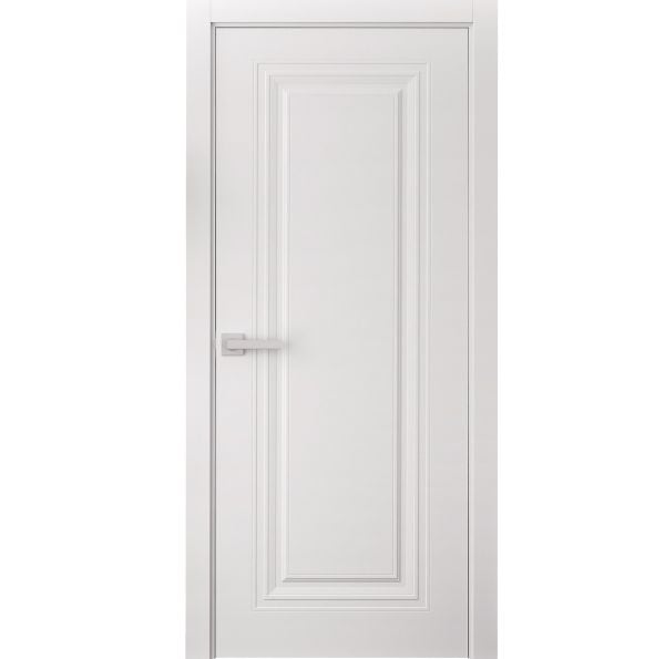 Interior Door 18 x 80 inches | BASIC 9111 White | Single Regular Panel Frame Handle | Bathroom Bedroom Doors