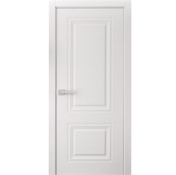 Interior Door 18 x 80 inches | BASIC 9772 White | Single Regular Panel Frame Handle | Bathroom Bedroom Doors