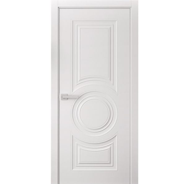Interior Door 18 x 80 inches | BASIC 9801 White | Single Regular Panel Frame Handle | Bathroom Bedroom Doors