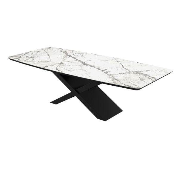 Dining Table COMO 94x39x29 Laminam Invisible White