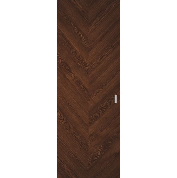 Hidden Barn | Ego 5005 Cognac Oak Veneer | Wood Veneer Doors | Magic Concealed Sliding Set | 28" x 80"