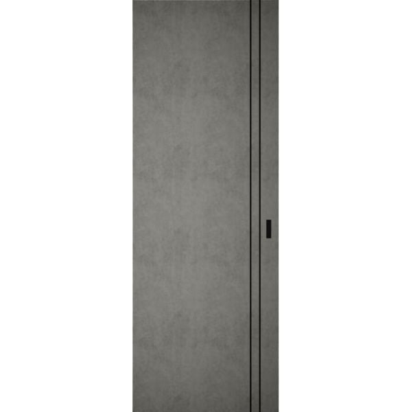 Hidden Barn | Planum 0016 Concrete | Sturdy Finished Flush Modern Doors | Magic Concealed Sliding Set 18" x 80"