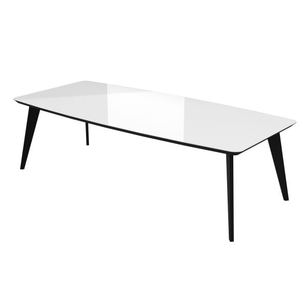 Dining Table PALERMO 94x39x29 White Glass