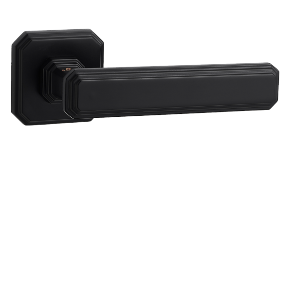 Door Euro Handle BERLIN for Magnetic Lock, Black, Passage