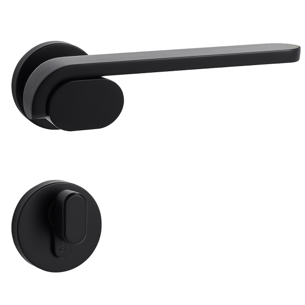 Door Euro Handle BOSTON for Magnetic Lock, Black, Entry