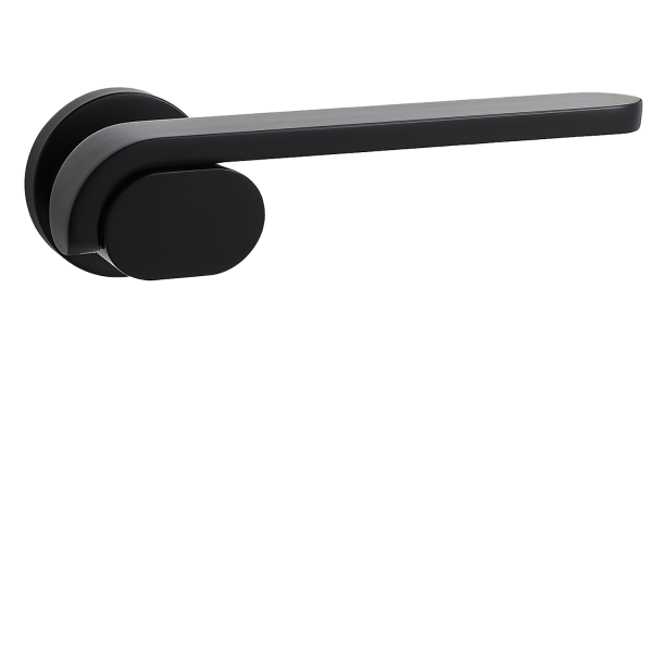 Door Euro Handle BOSTON for Magnetic Lock, Black, Passage