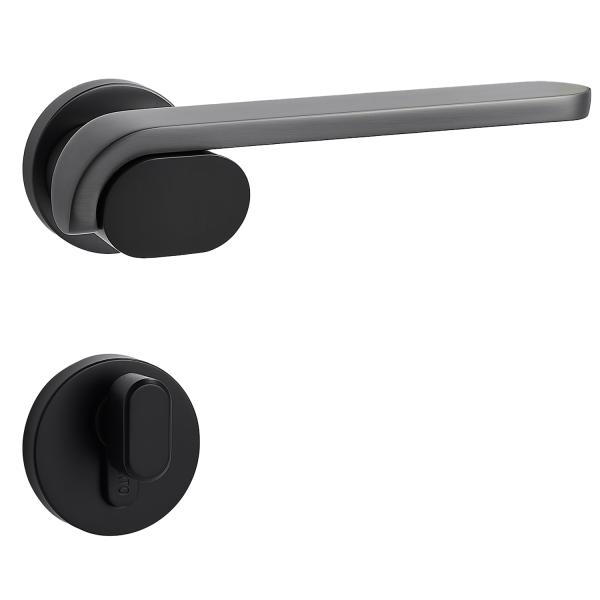 Door Euro Handle BOSTON for Magnetic Lock, Graphite, Entry