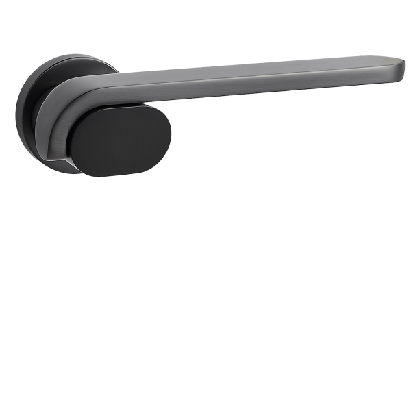 Door Euro Handle BOSTON for Magnetic Lock, Graphite, Passage