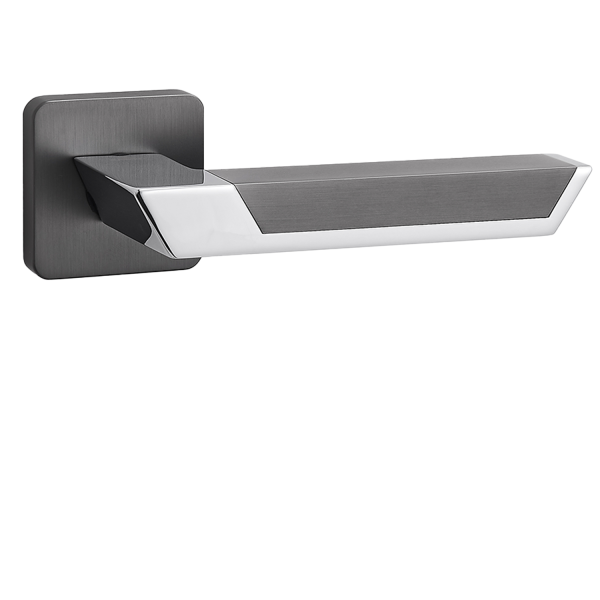 Door Euro Handle DALLAS for Magnetic Lock, Graphite Chrome, Dummy