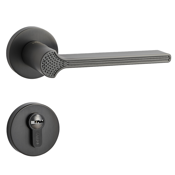 Door Euro Handle DUDAI for Magnetic Lock, Graphite, Entry