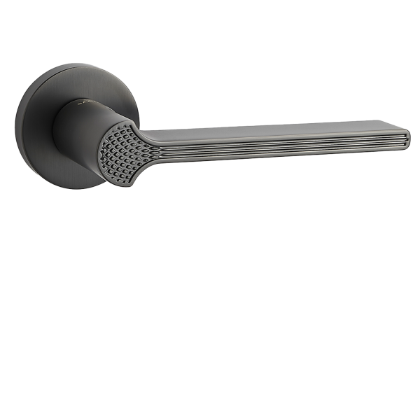 Door Euro Handle DUDAI for Magnetic Lock, Graphite, Passage