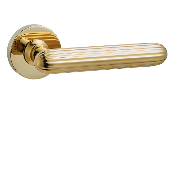 Door Euro Handle KYIV for Magnetic Lock, Gold, Passage