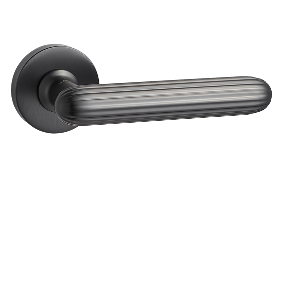 Door Euro Handle KYIV for Magnetic Lock, Graphite, Dummy