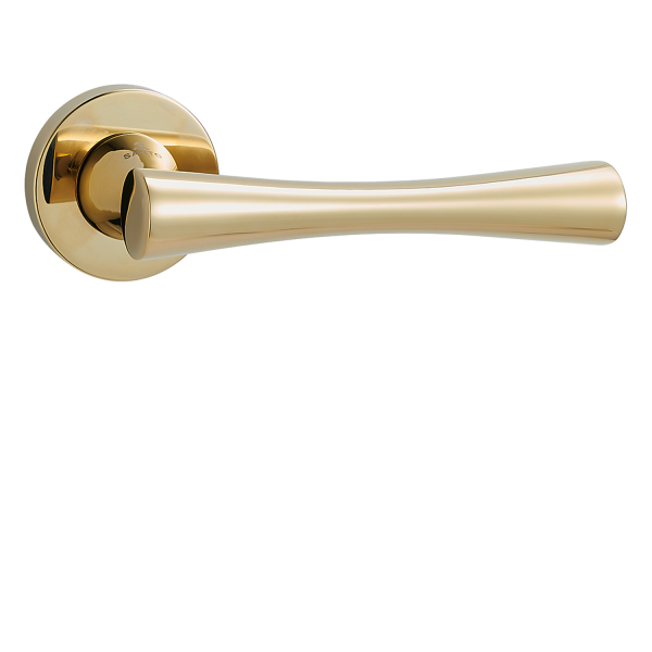 Door Euro Handle METRO for Magnetic Lock, Gold, Passage