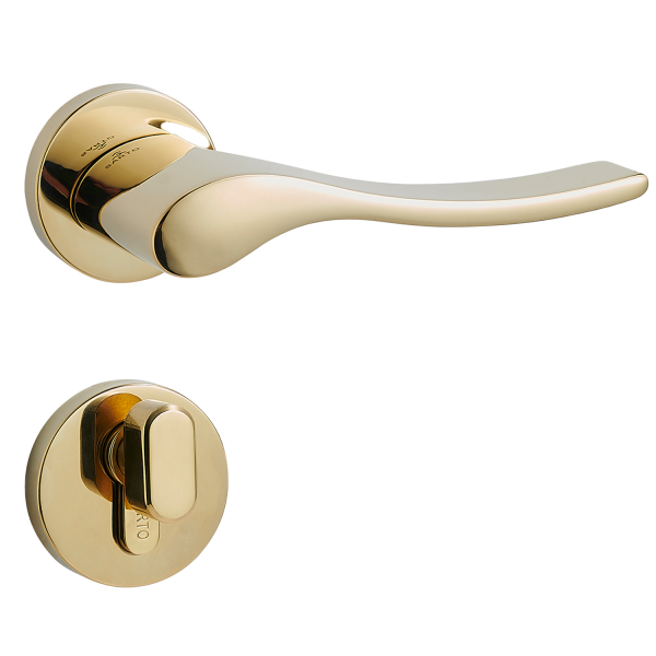 Door Euro Handle MIAMI for Magnetic Lock, Gold, Entry