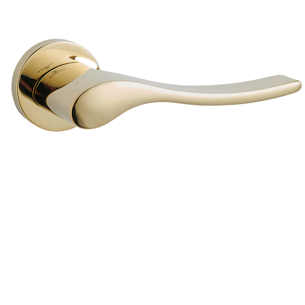 Door Euro Handle MIAMI for Magnetic Lock, Gold, Passage