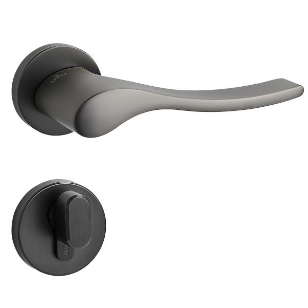 Door Euro Handle MIAMI for Magnetic Lock, Graphite, Privacy