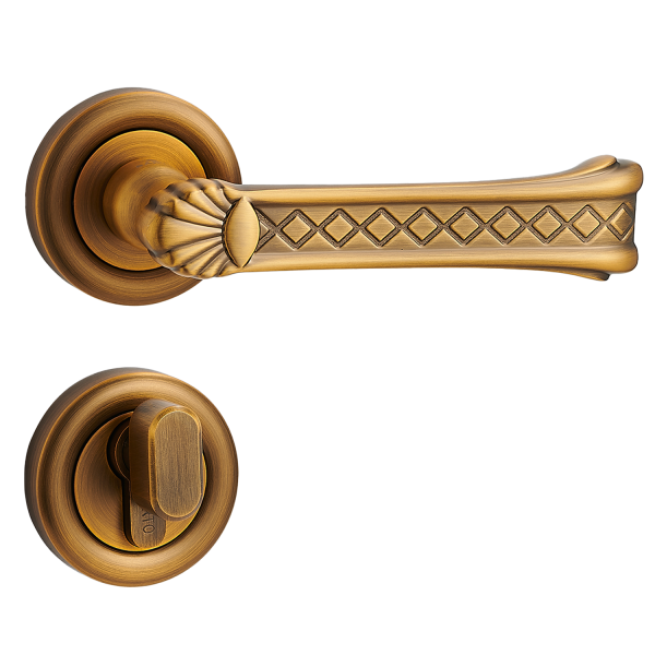 Door Euro Handle PALERMO for Magnetic Lock, Bronze, Entry