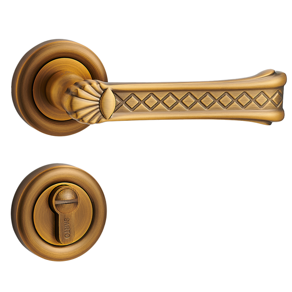 Door Euro Handle PALERMO for Magnetic Lock, Bronze, Privacy