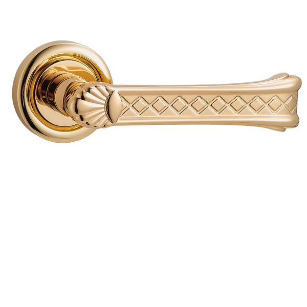 Door Euro Handle PALERMO for Magnetic Lock, Gold, Passage