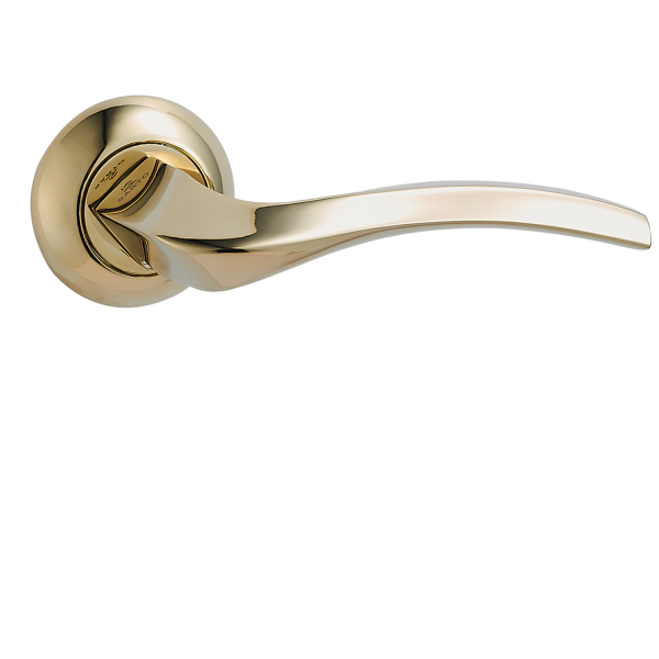 Door Euro Handle PORTLAND for Magnetic Lock, Gold, Passage